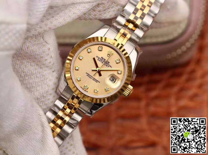 Replica R01ex Lady Datejust 28MM 1:1 Best Edition Swiss Original Imported NH05 Movement 18K Gold Dial