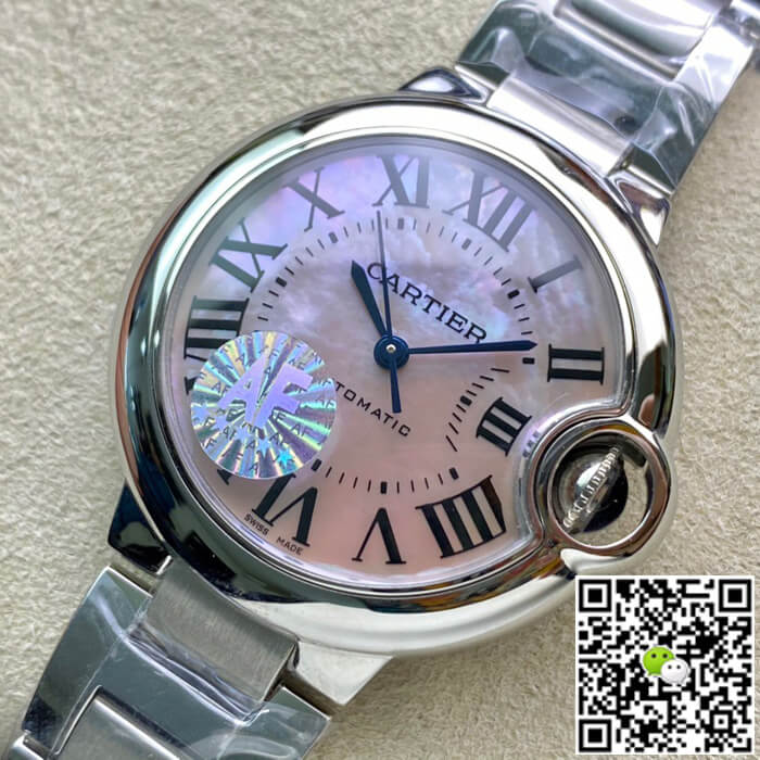 Replica Ballon Bleu De Ca*t1er 33MM 1:1 Best Edition AF Factory Mother-of-pearl Dial