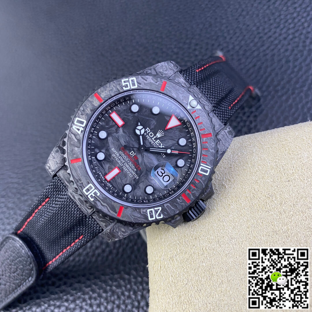 Replica R01ex Submariner 1:1 Best Edition VS Factory DIW Carbon Fiber Nylon Velcro Strap