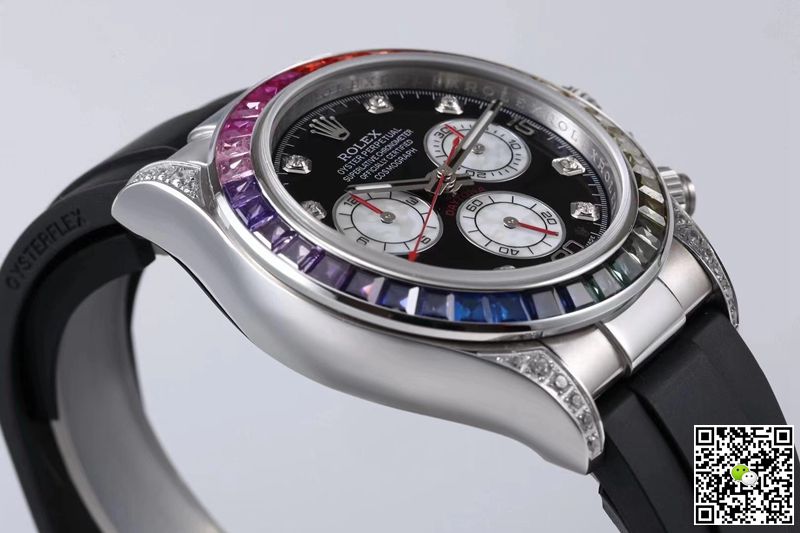 Replica R01ex Daytona 116599RBOW 1:1 Best Edition BL Factory Black Dial Swiss ETA4130