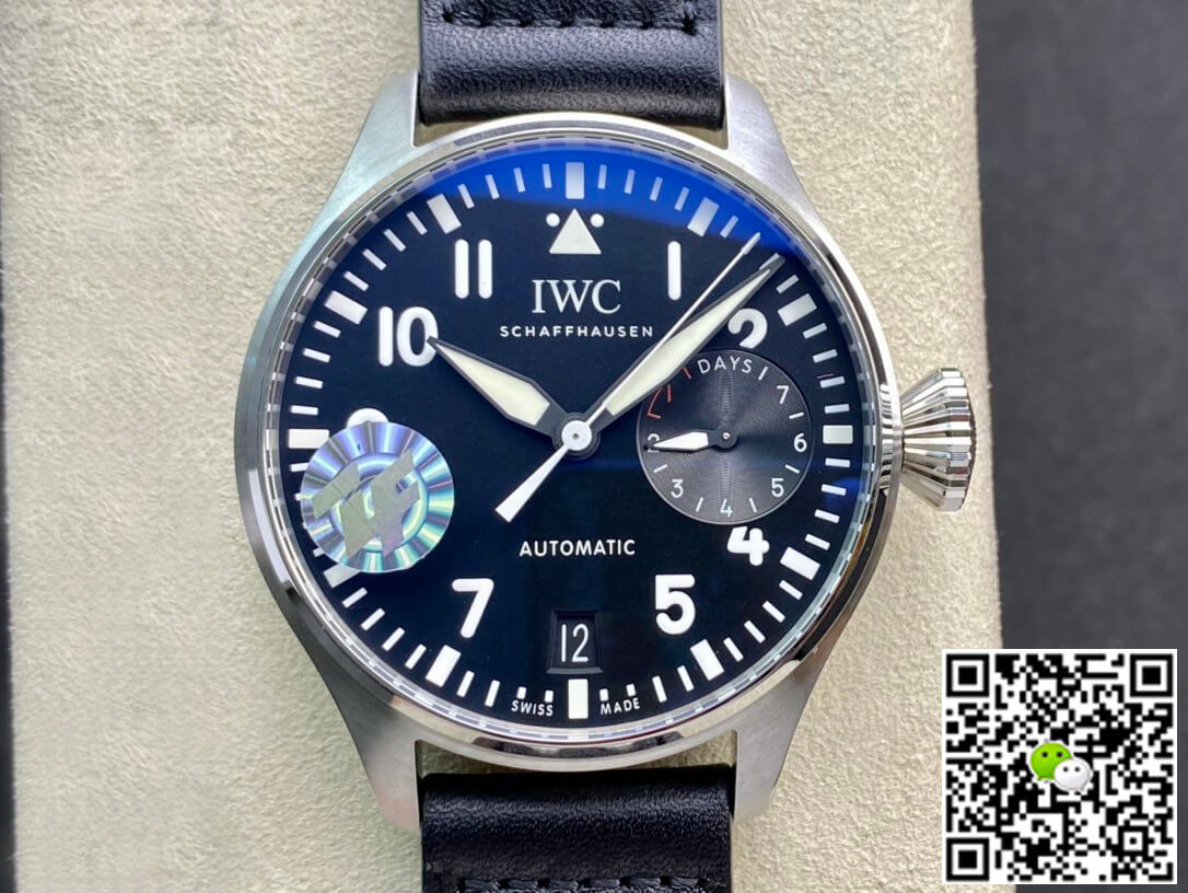 Replica IWC Pilot 46MM 1:1 Best Edition ZF Factory Stainless Steel Black Dial