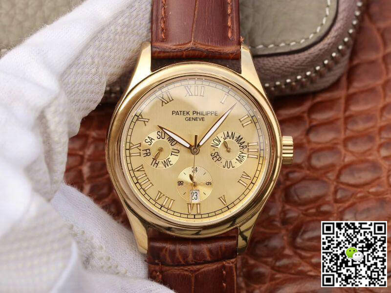 Replica Pat*k Phi1i*pe Complications Annual Calendar 1:1 Best Edition Swiss ETA315SQA Gold Dial