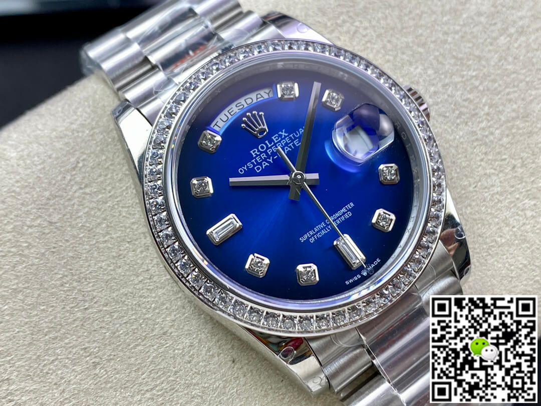 Replica R01ex Day Date M128396TBR-0008 36MM 1:1 Best Edition GM Factory D1am0nd Bezel