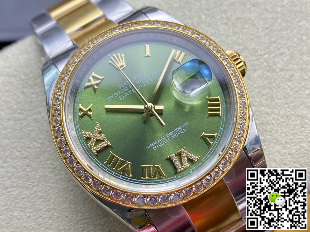 Replica R01ex Datejust M126283RBR-0012 1:1 Best Edition EW Factory Green Dial