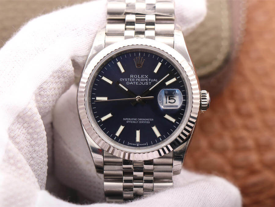 Replica R01ex Datejust M126234-0017 1:1 Best Edition EW Factory Blue Dial