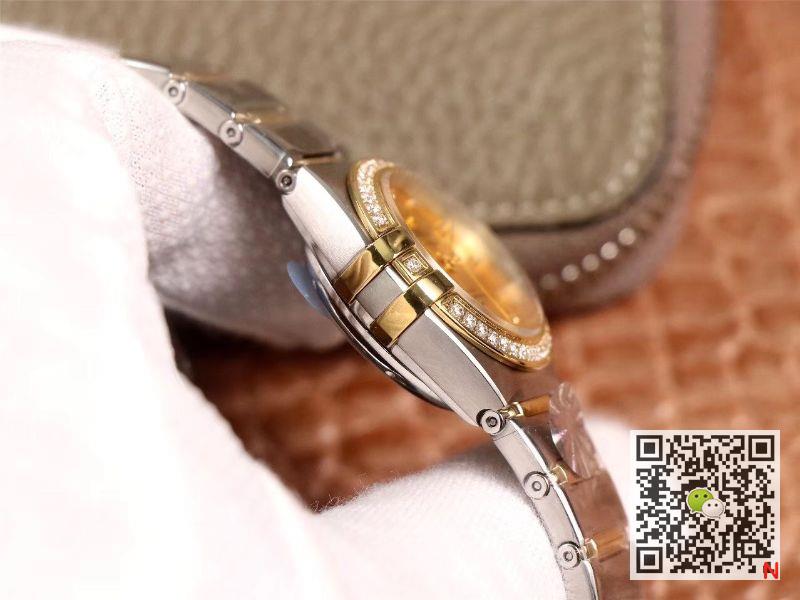 Replica 0me*ga Constellation 131.25.29.20.58.001 1:1 Best Edition 3S Factory V5 Yellow Gold D1am0nd Bezel Swiss NH05