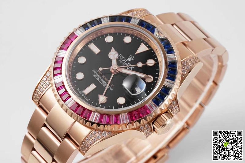 Replica R01ex GMT Master II 116759 SAru 1:1 Best Edition ROF Factory Rose Gold Swiss ETA2836
