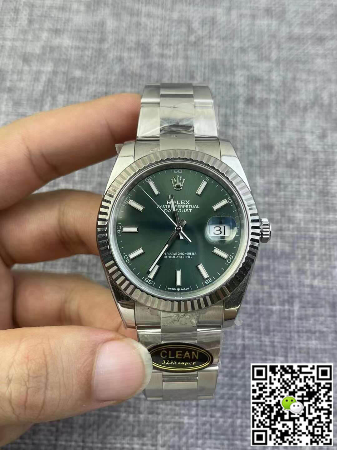 Replica R01ex Datejust M126334-0028 1:1 Best Edition Clean Factory Green Dial