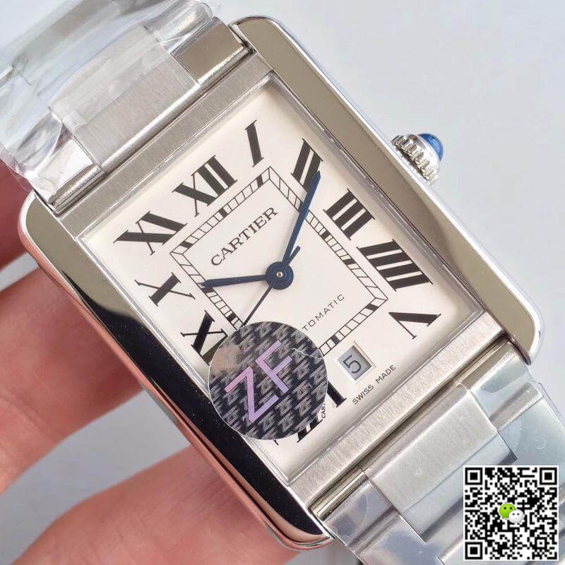 Ca*t1er Replica Tank Solo W5200028 ZF Factory 1:1 Best Edition Swiss ETA9015 White Dial