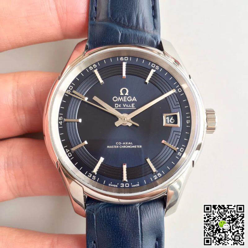 Replica 0me*ga De Ville Hour Vision 431.33.41.21.03.001 3S Factory 1:1 Best Edition Swiss ETA8500 Blue Dial