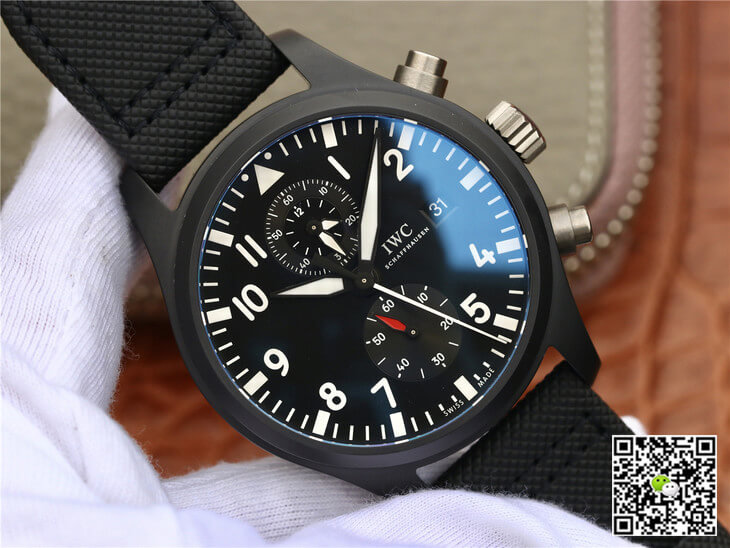 Replica IWC Pilot TOP GUN IW389001 1:1 Best Edition ZF Factory Black Dial
