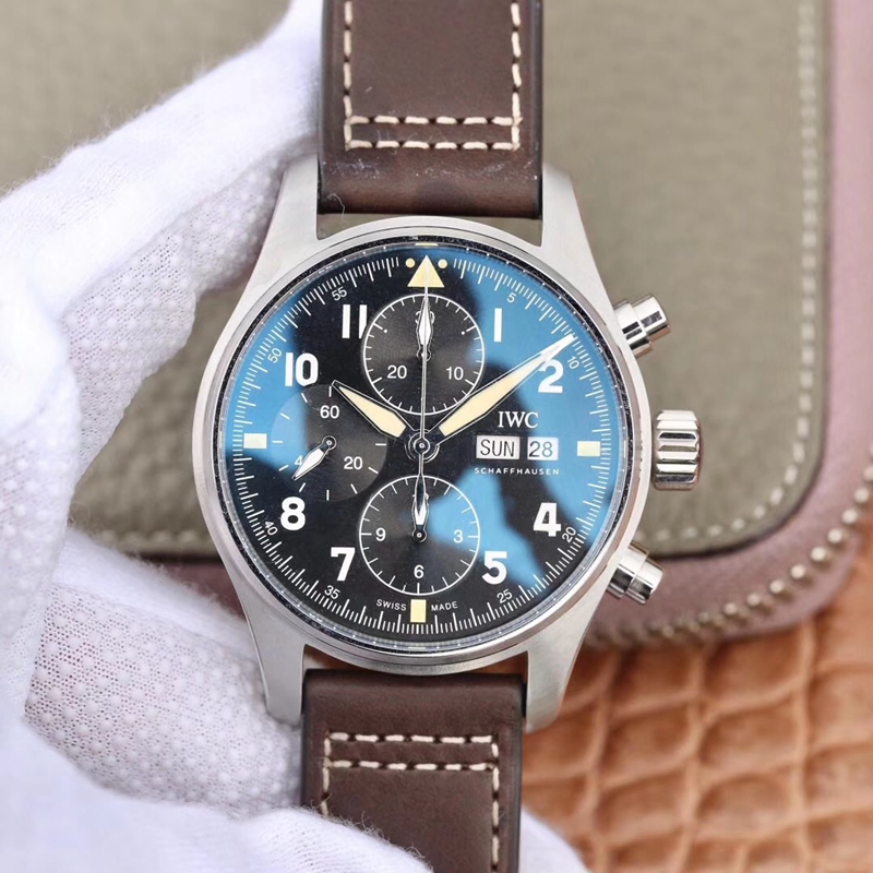 Replica IWC Pilot IW387903 2019 New Spitfire Chronograph ZF Factory 1:1 Best Edition Stainless Steel Case Swiss ETA7750
