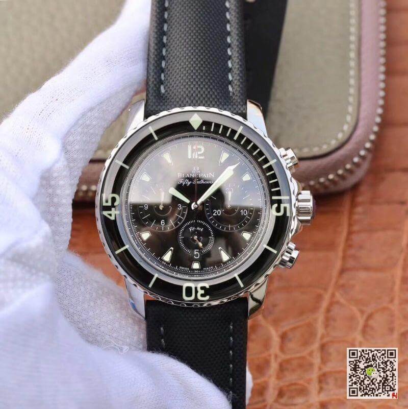 Replica Blancpain Fifty Fathoms 5085F-1130-52 OM Factory 1:1 Best Edition Swiss ETA7750 Metallic Black Dial