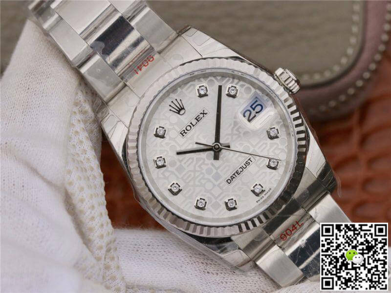 R01ex Dupe Datejust 36 116234 1:1 Best Edition Swiss ETA2836-2 Silver Computer Dial