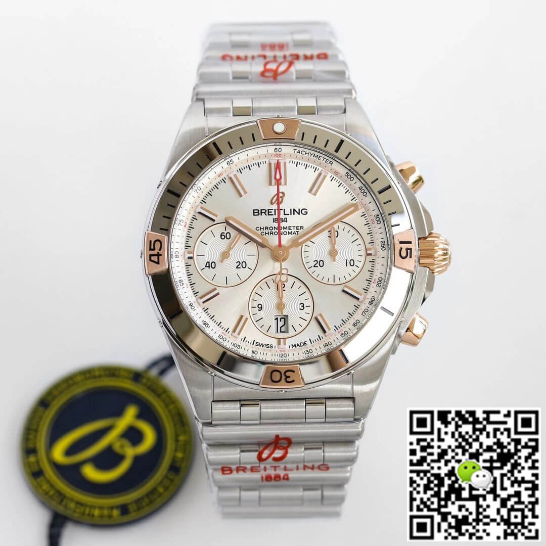 Replica Breitling Chronomat IB0134101G1A1 1:1 Best Edition GF Factory White Dial