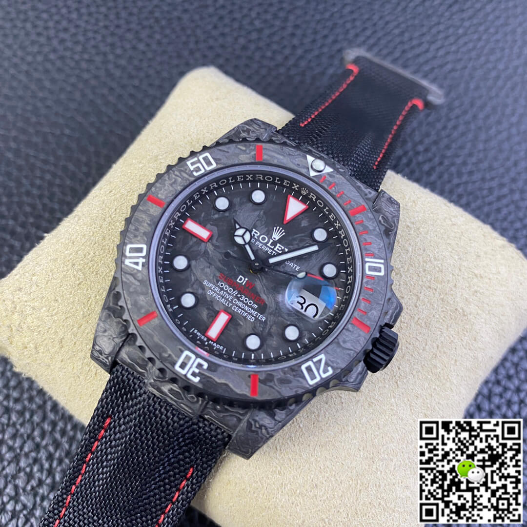 Replica R01ex Submariner 1:1 Best Edition VS Factory DIW Carbon Fiber Nylon Velcro Strap
