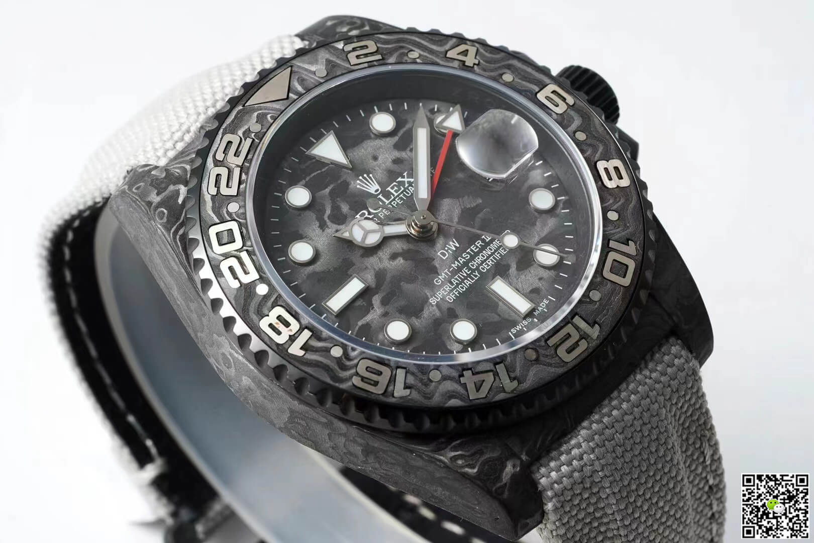 Replica R01ex GMT-MASTER II Diw 1:1 Best Edition Carbon Fiber Fabric Strap