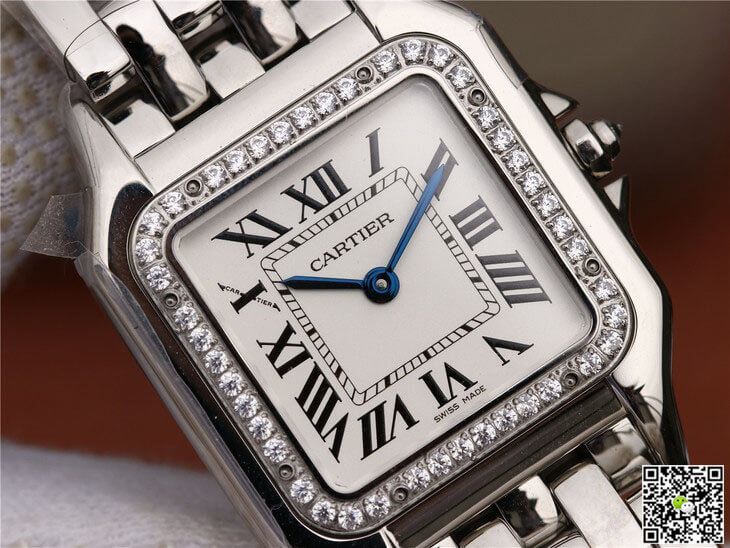 Replica Panthere De Ca*t1er W4PN0008 1:1 Best Edition GF Factory D1am0nd Silver Dial