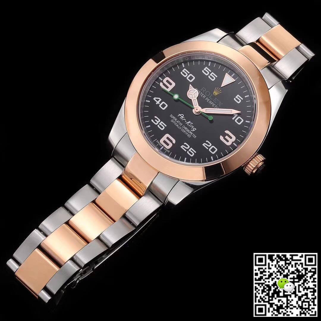 Replica R01ex Air-King 116900 JF Factory 1:1 Best Edition Swiss ETA3131 Rose Gold