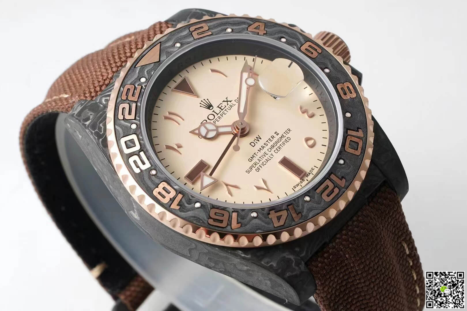 Replica R01ex GMT-MASTER II Diw 1:1 Best Edition Brown Fabric Strap