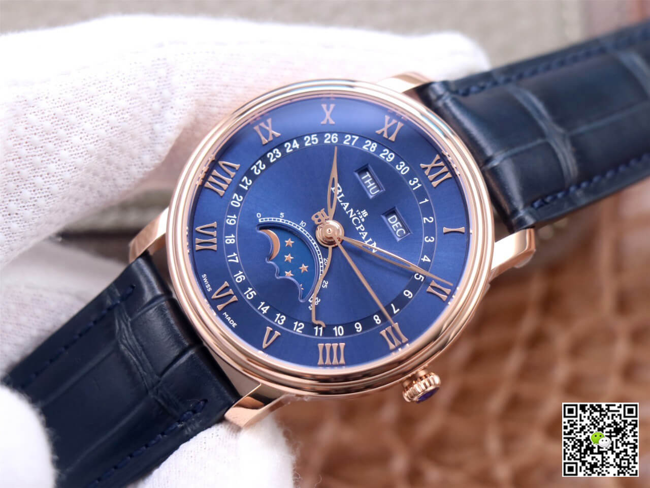 Replica Blancpain Villeret 6654-3640-55 1:1 Best Edition OM Factory V3 Rose Gold