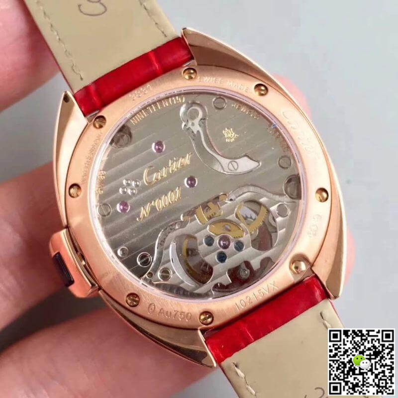 Replica Drive De Ca*t1er Tourbillon W4100013 1:1 Best Edition Swiss Tourbillon White Dial
