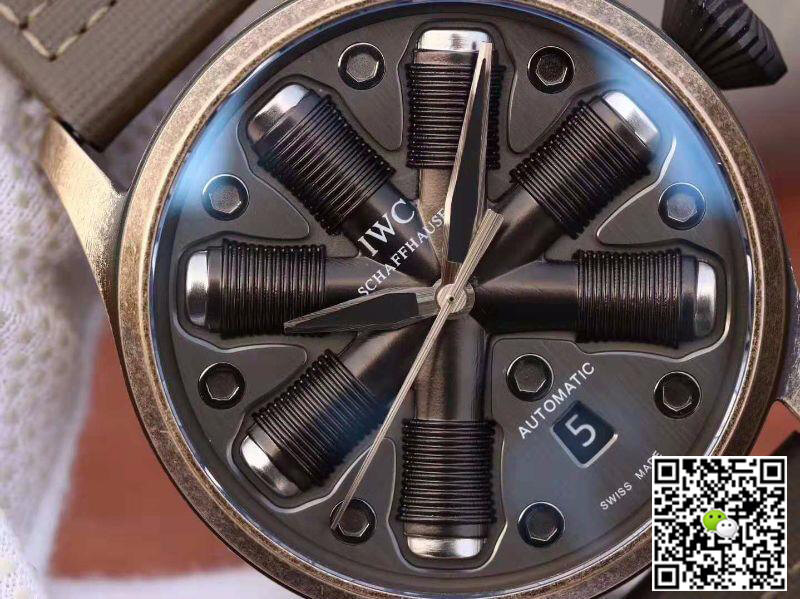 Replica IWC Schaffhausen Pilot Top Gun 1:1 Best Edition Swiss ETA A23J Bronze Nylon Strap