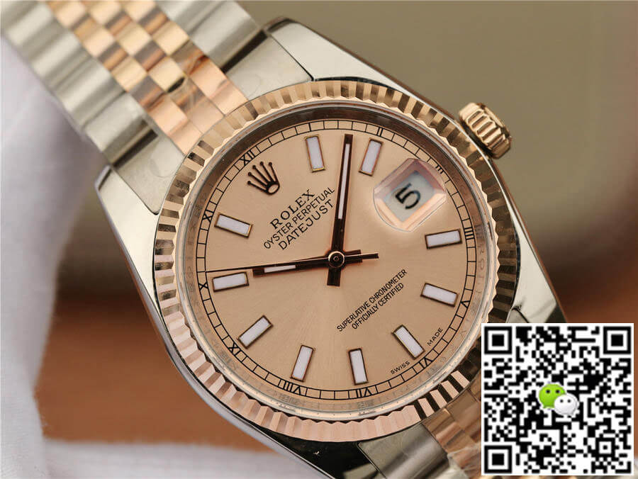 Replica R01ex Datejust 116231 36MM 1:1 Best Edition GM Factory Rose Gold Pink Dial