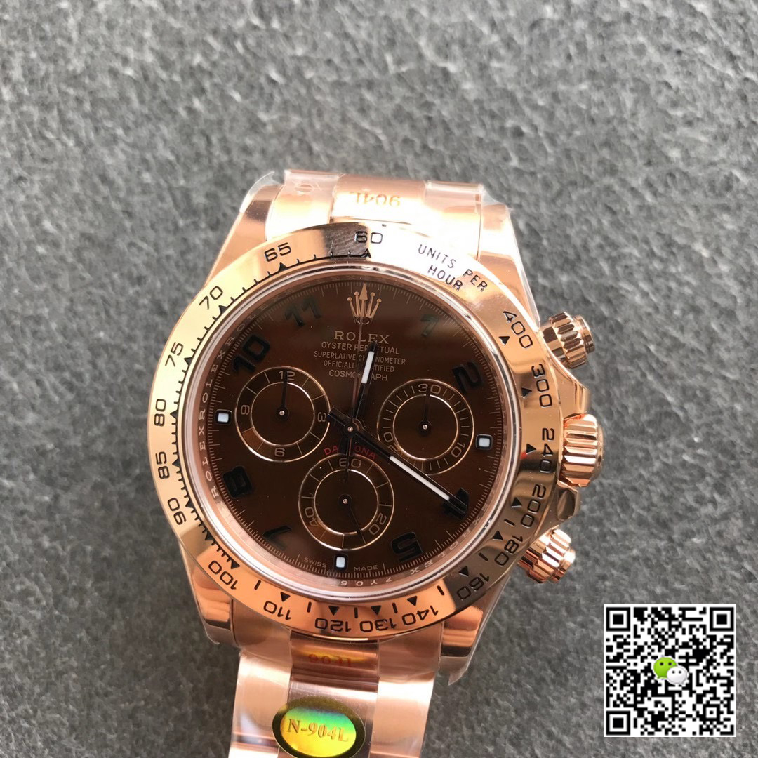 Replica R01ex Daytona m116505-0011 1:1 Best Edition Noob Factory Brown Dial