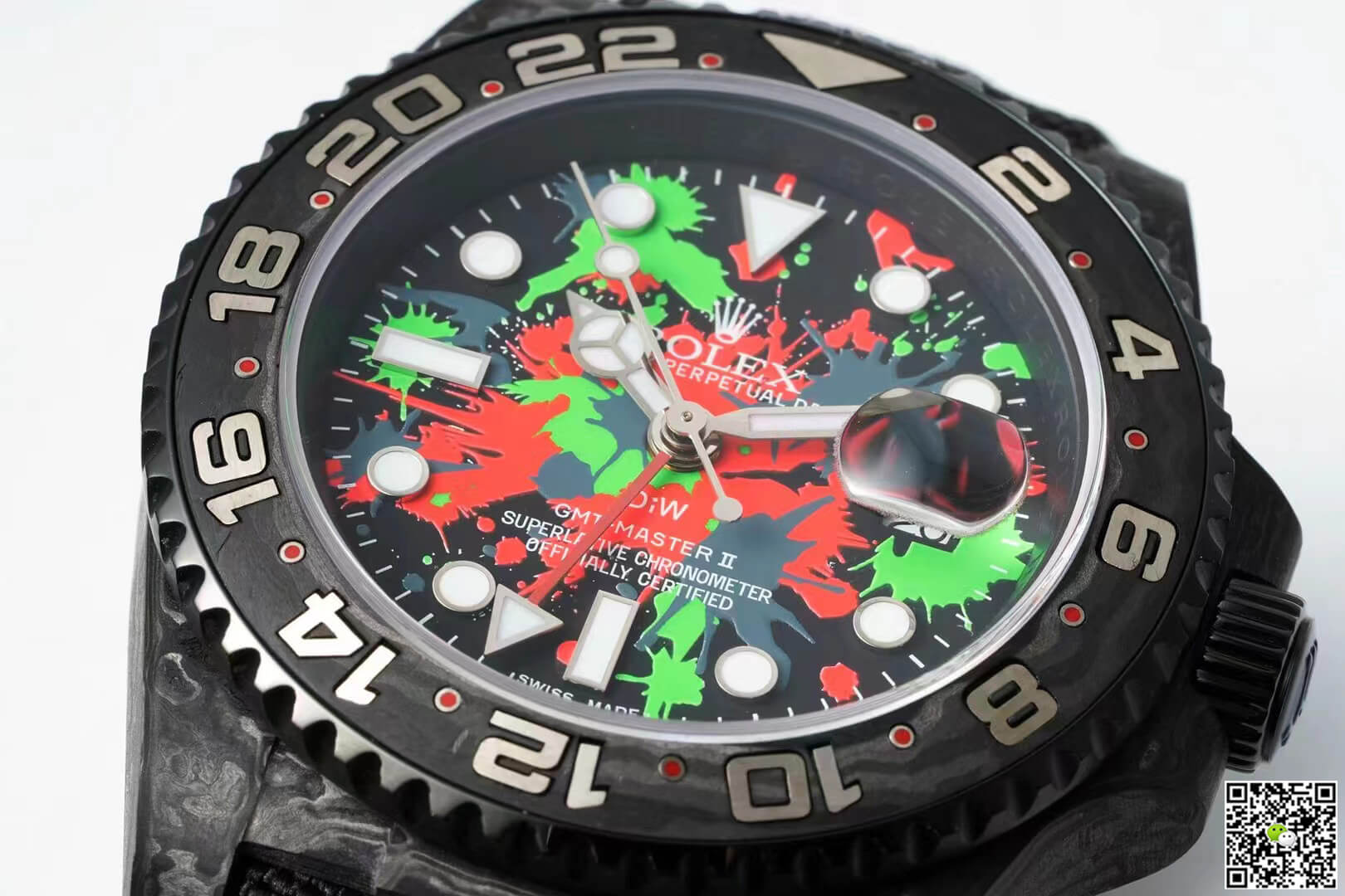Replica R01ex GMT-MASTER II Diw 1:1 Best Edition Carbon Fiber Color Dial