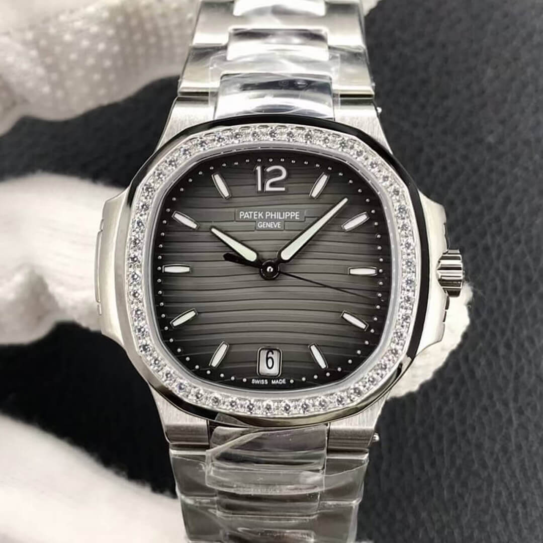 Replica Pat*k Phi1i*pe Nautilus Ladies 7118-1200A-011 1:1 Best Edition PF Factory D1am0nd Bezel