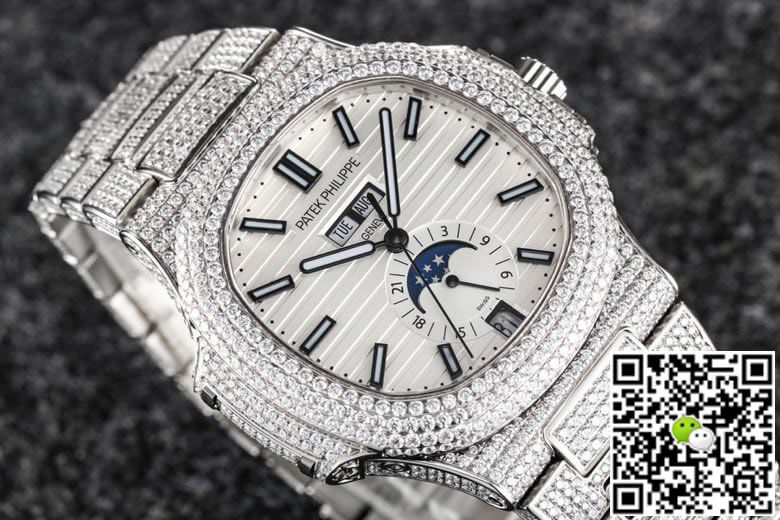 Replica Pat*k Phi1i*pe Nautilus 5726 1:1 Best Edition R8 Factory Gypsophila D1am0nd White Dial