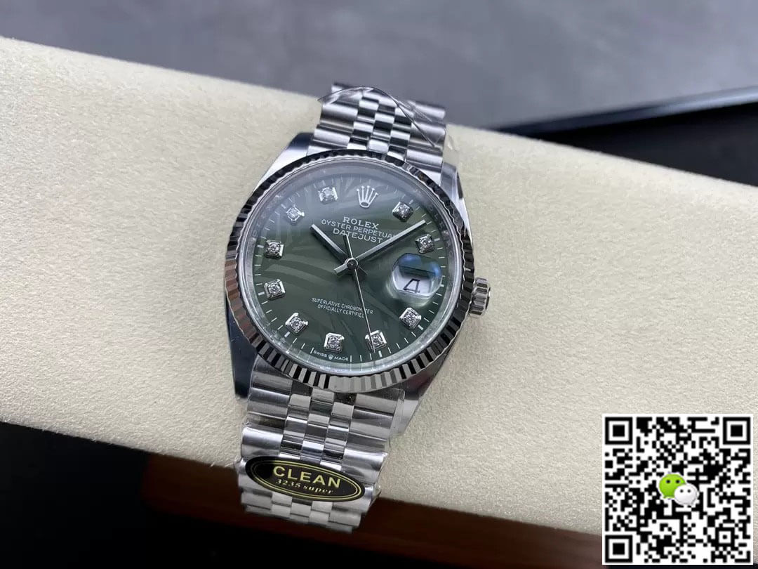 Replica R01ex Datejust M126234-0055 36MM 1:1 Best Edition Clean Factory Green Dial