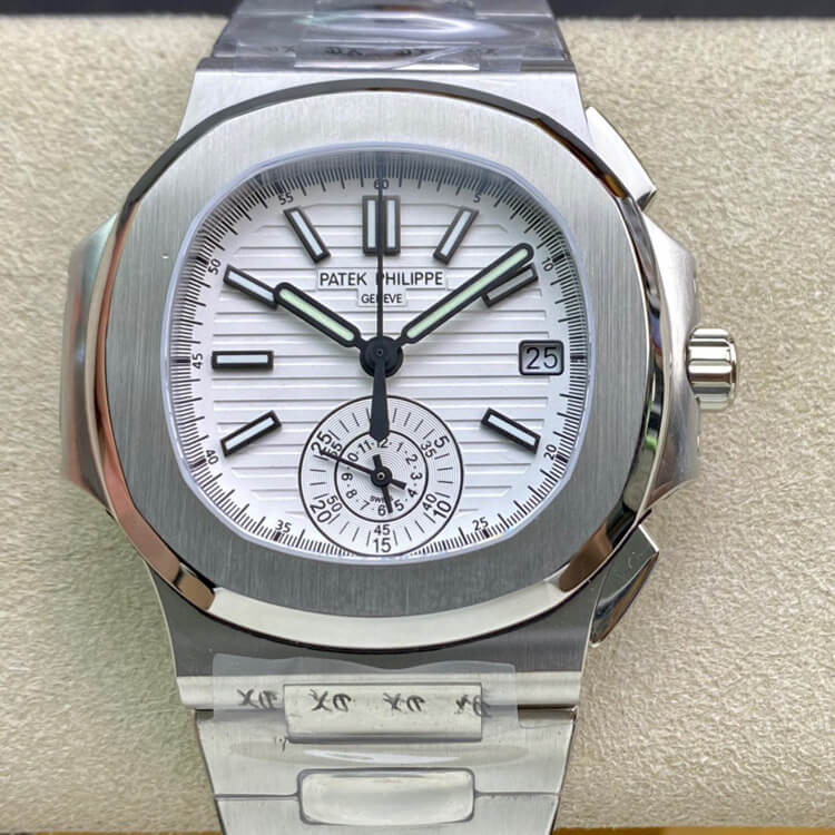 Replica Pat*k Phi1i*pe Nautilus 5980/1A-019 1:1 Best Edition 3K Factory V2 White Dial