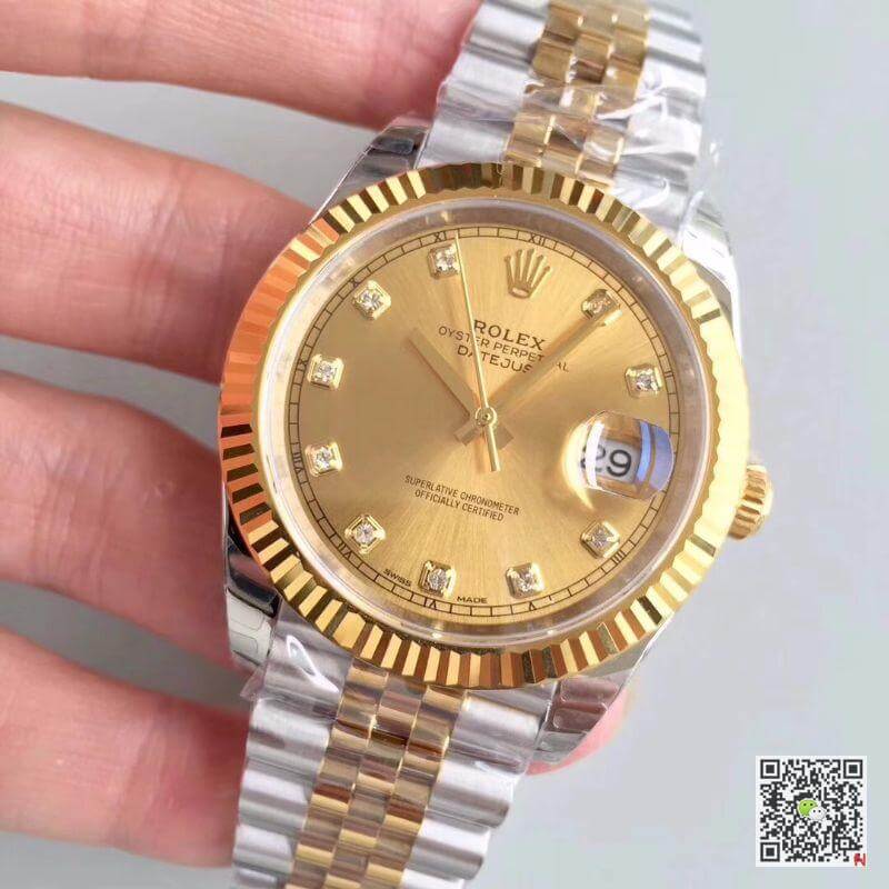 Replica R01ex Datejust II M126333-0012 1:1 Best Edition Stainless Steel 410L and 18K Yellow Gold Bracelet