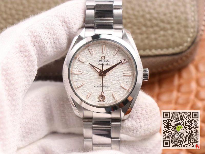 Replica 0me*ga Seamaster 220.10.38.20.02.002 Aqua Terra 150M 1:1 Best Edition VS Factory White dial Swiss 8800