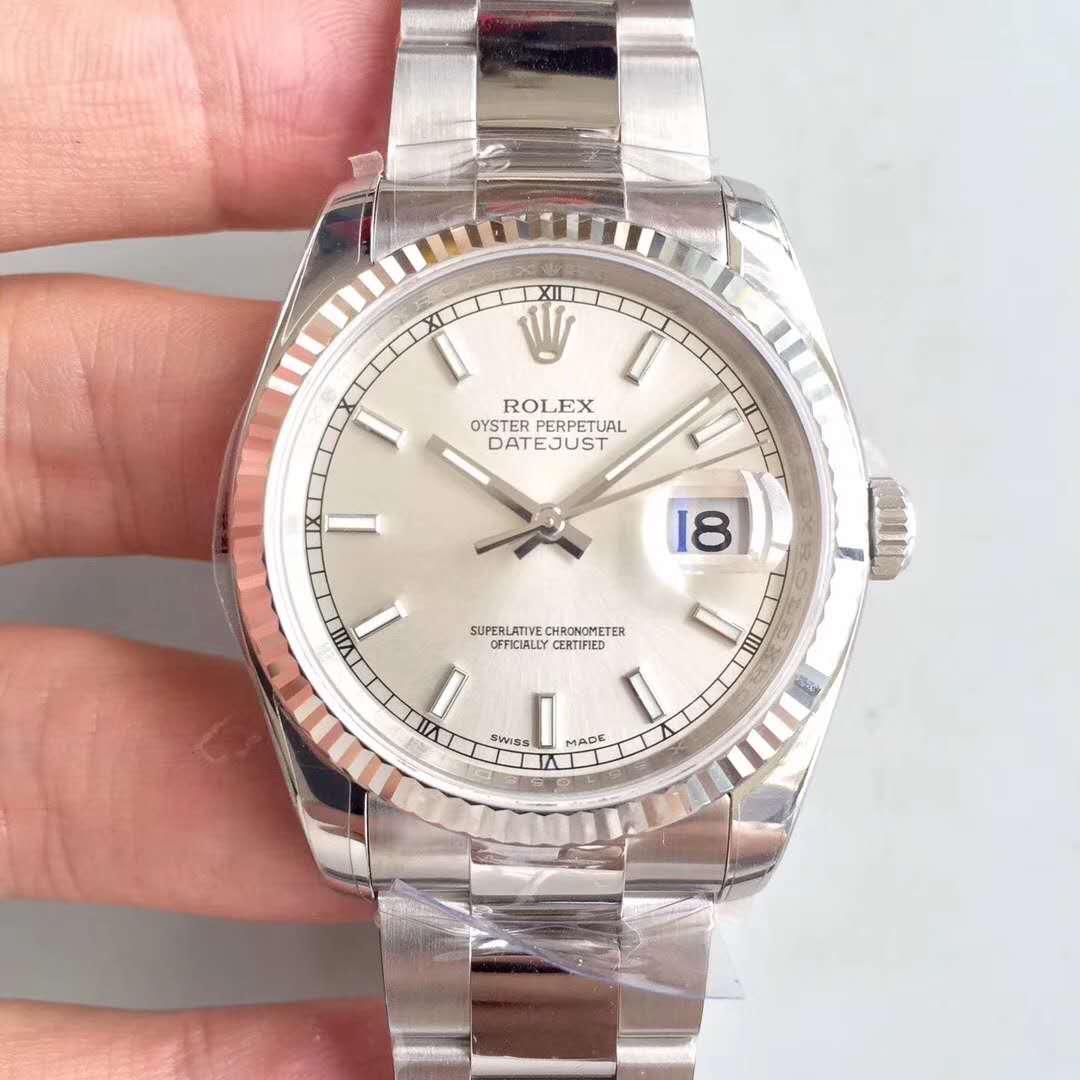 R01ex Dupe Datejust II 36mm 126334 1:1 Best Edition Swiss ETA3135 Silver Dial