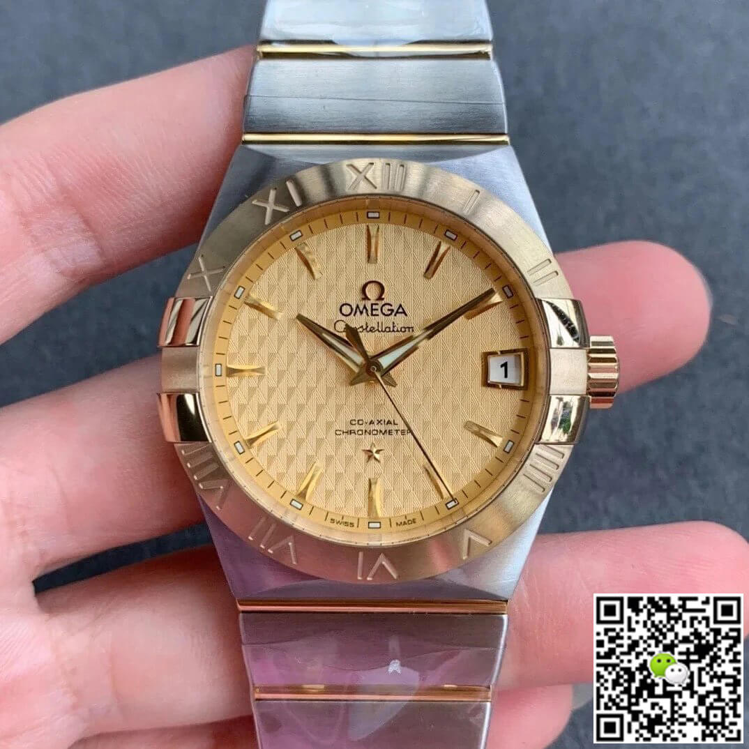 Replica 0me*ga Constellation 123.20.38.21.08.002 1:1 Best Edition VS Factory Champagne Dial