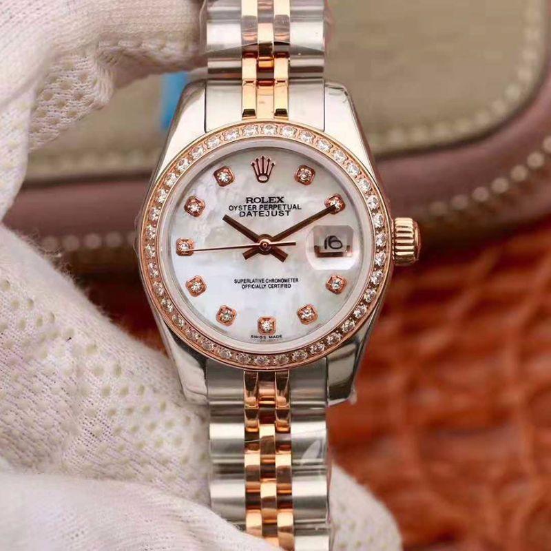 R01ex Dupe Lady Datejust 28MM 1:1 Best Edition Swiss Original Imported NH05 Movement White Enamel Dial