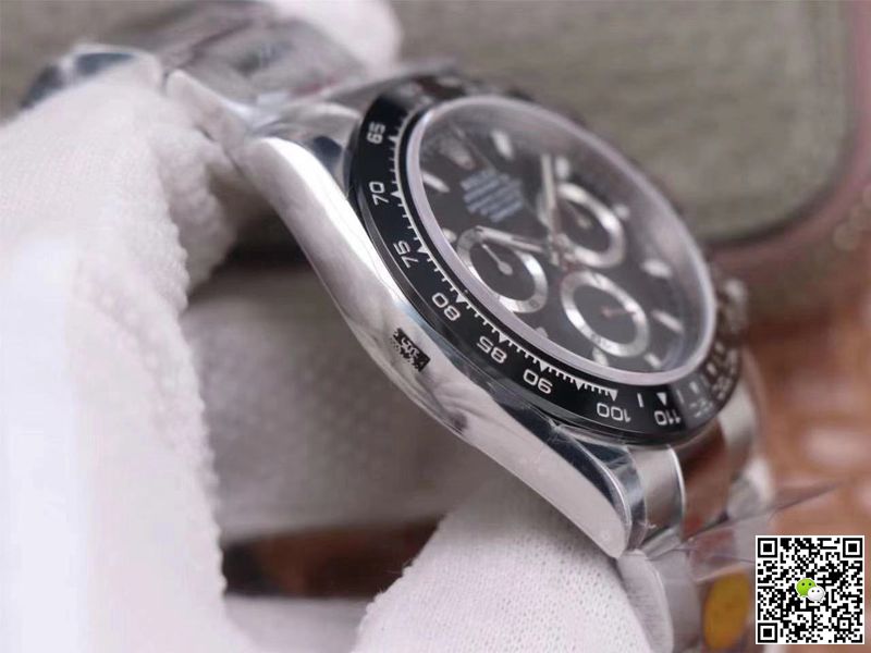 Replica R01ex Cosmograph Daytona M116500LN-0002 1:1 Best Edition Noob Factory Black Dial Swiss ETA4130