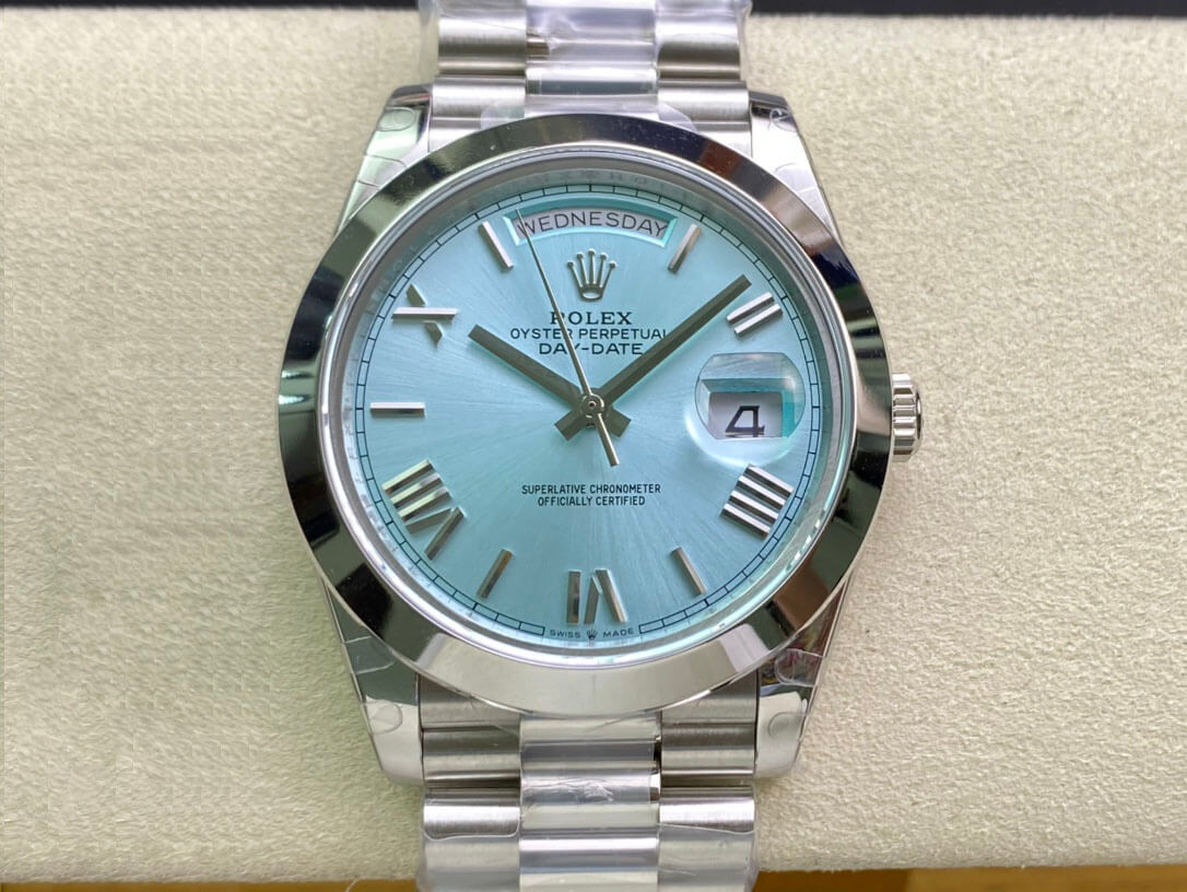Replica R01ex Day Date M228206-0044 1:1 Best Edition EW Factory Ice Blue Dial
