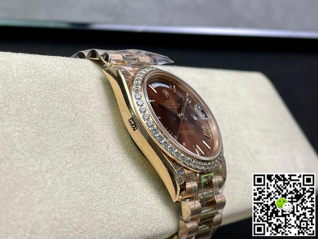 Replica R01ex Day Date M228345RBR-0009 1:1 Best Edition EW Factory Brown Dial