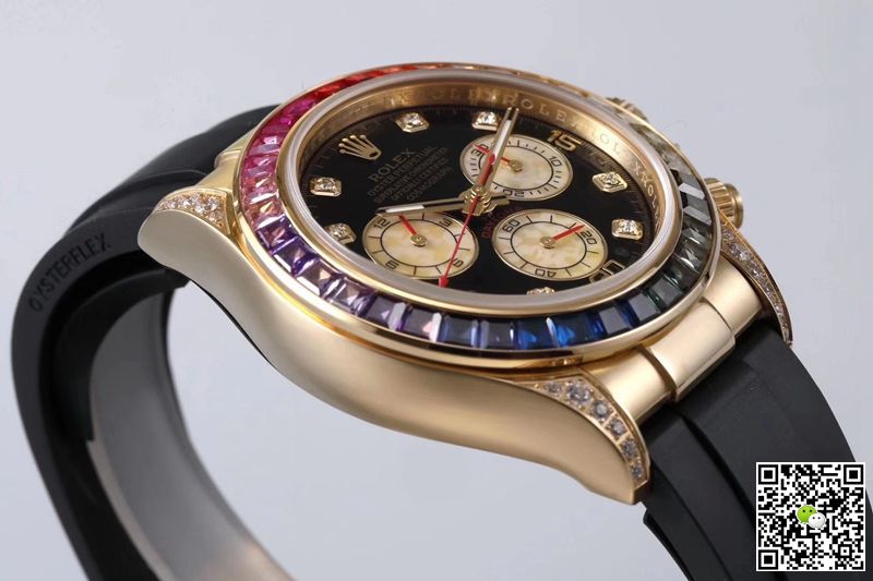 Replica R01ex Daytona 116598RBOW 1:1 Best Edition BL Factory Yellow Gold Swiss ETA4130