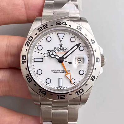 Replica R01ex Explorer II 216570 Noob Factory 1:1 Best Edition Swiss ETA3187 White Dial