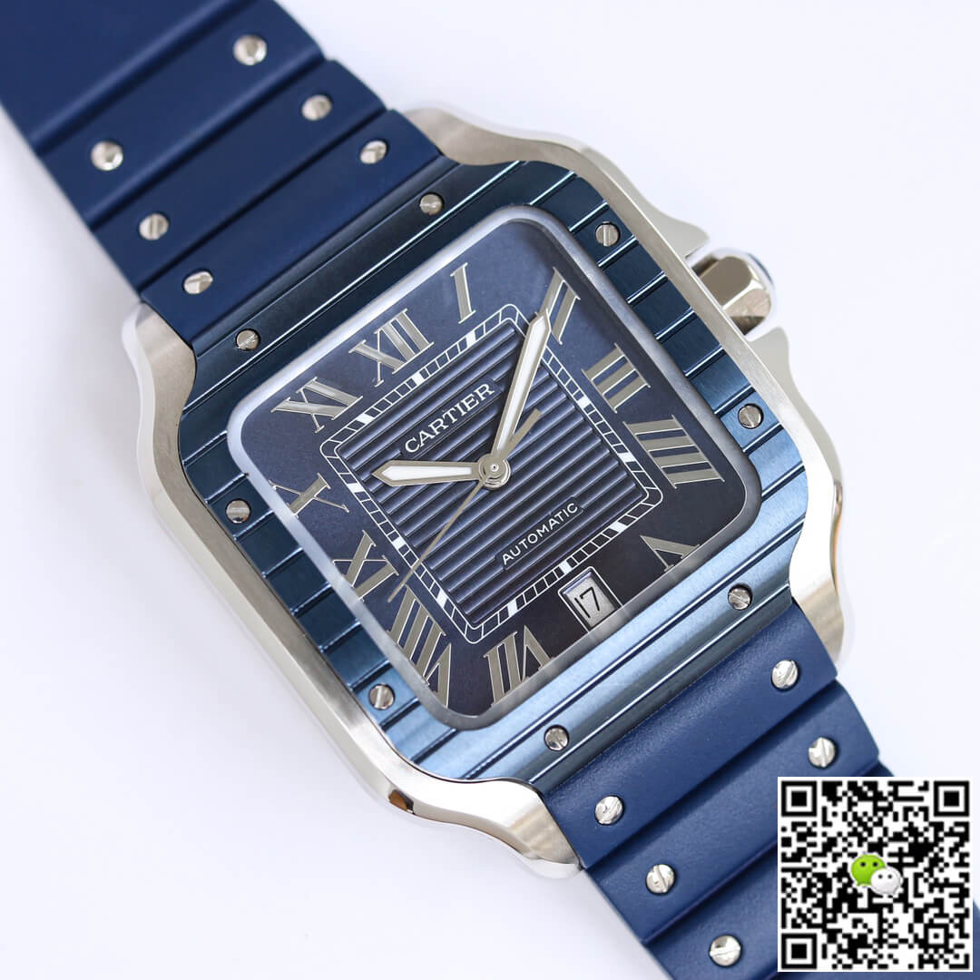 Ca*t1er Watch Rep Santos 1:1 Best Edition GF Factory Blue Dial