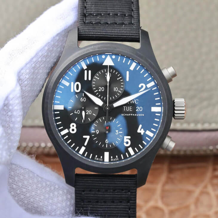 Replica IWC Pilot IW389101 1:1 Best Edition ZF Factory Ceramics Black Dial