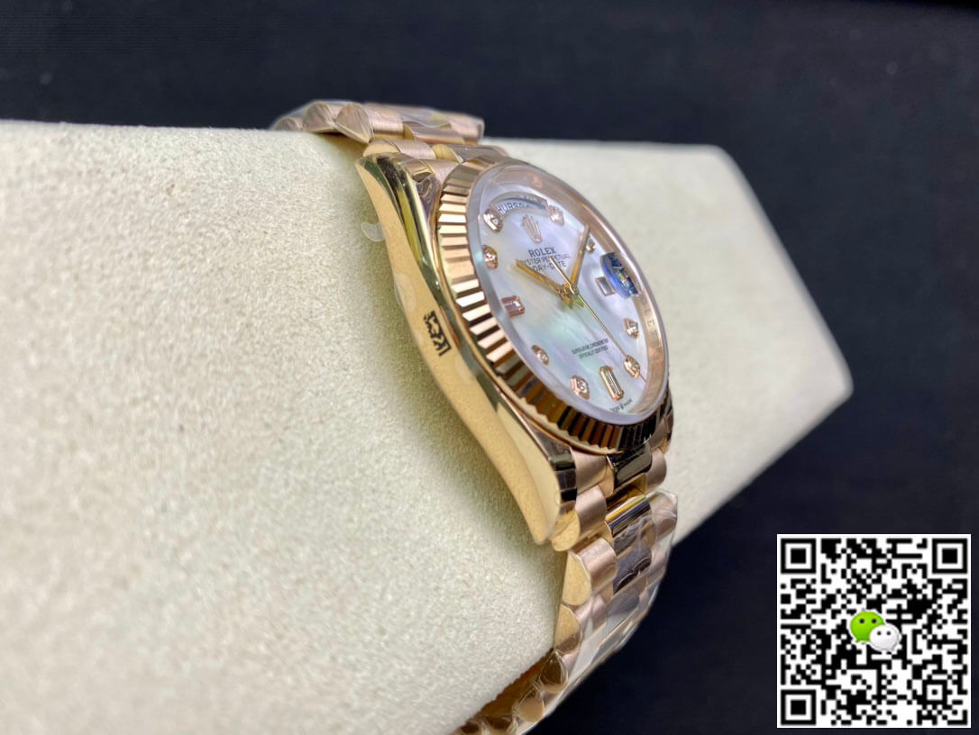 Replica R01ex Day Date M128235-0029 1:1 Best Edition EW Factory Rose Gold