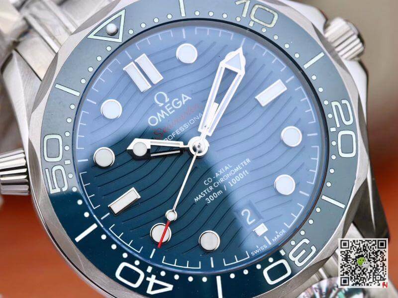 Replica 0me*ga Seamaster Diver 300m 210.30.42.20.03.001 VS Factory 1:1 Best Edition Mechanical Watches Swiss ETA9015 Blue wave dial