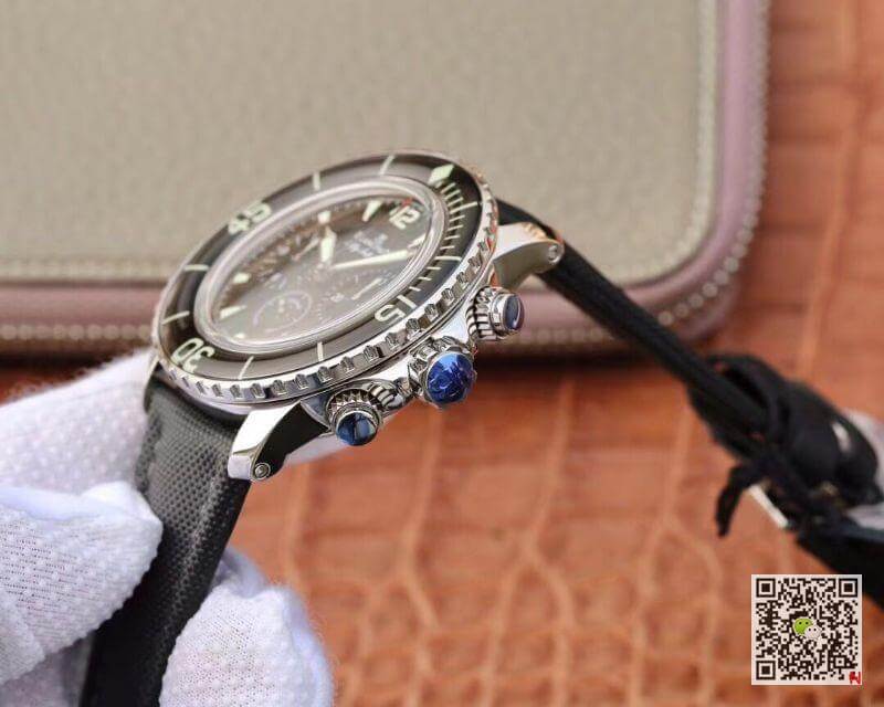 Replica Blancpain Fifty Fathoms 5085F-1130-52 OM Factory 1:1 Best Edition Swiss ETA7750 Metallic Black Dial