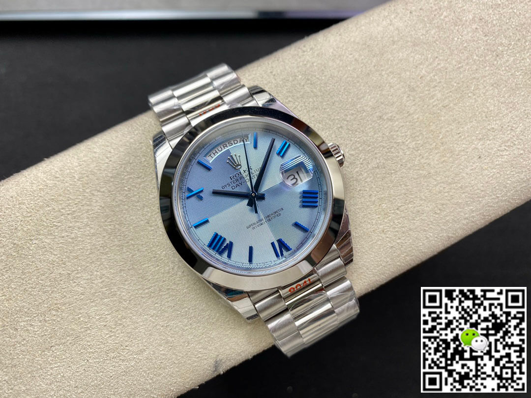 Replica R01ex Day Date M228206-0001 1:1 Best Edition EW Factory Blue Dial